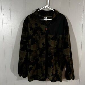 Starter Men's Quarter Zip Fleece Pullover Camouflage Green Size XL (46-48)